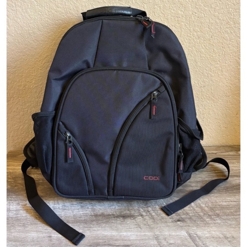 CODi Tri-Pak Nylon Laptop & School Backpack in Black Carry On
